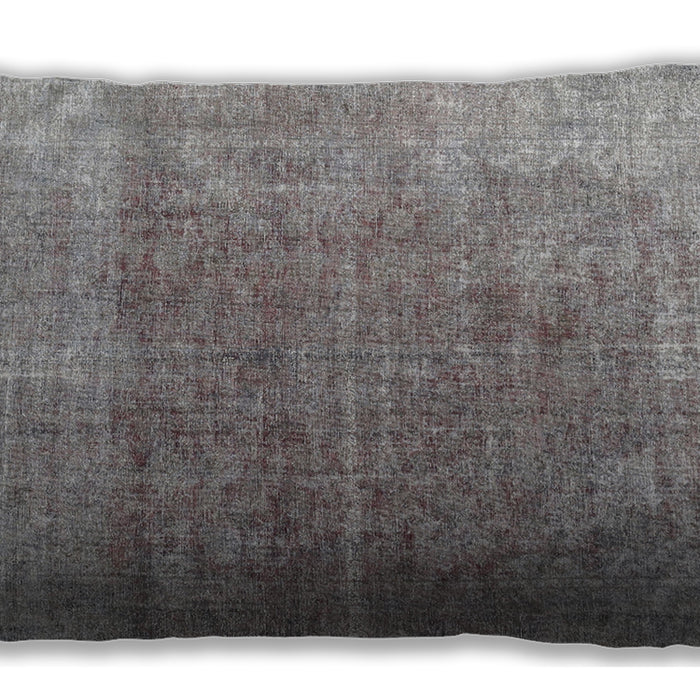Traditional Classic Rectangular Dark Gray Lumbar Throw Pillow, 13 inch by 19 inch, lbtr3284