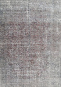 Machine Washable Traditional Dark Gray Rug, wshtr3284