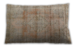 Traditional Classic Rectangular Dark Almond Brown Lumbar Throw Pillow, 13 inch by 19 inch, lbtr3285