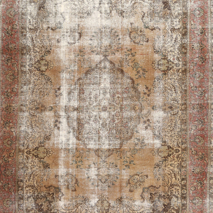 Traditional Dark Gold Brown Persian Rug, tr3286