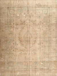 Machine Washable Traditional Sand Brown Rug, wshtr3287