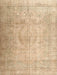 Machine Washable Traditional Sand Brown Rug, wshtr3287