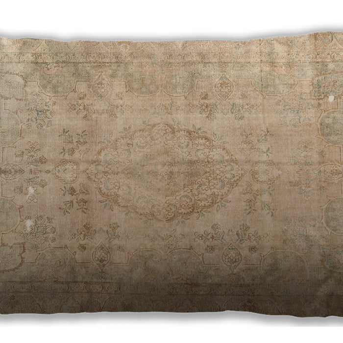 Traditional Classic Rectangular Brown Sand Brown Lumbar Throw Pillow, 13 inch by 19 inch, lbtr3287