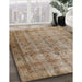 Machine Washable Traditional Brown Rug in a Family Room, wshtr3289