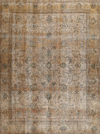 Machine Washable Traditional Brown Rug, wshtr3289