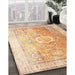 Machine Washable Traditional Brown Gold Rug in a Family Room, wshtr328