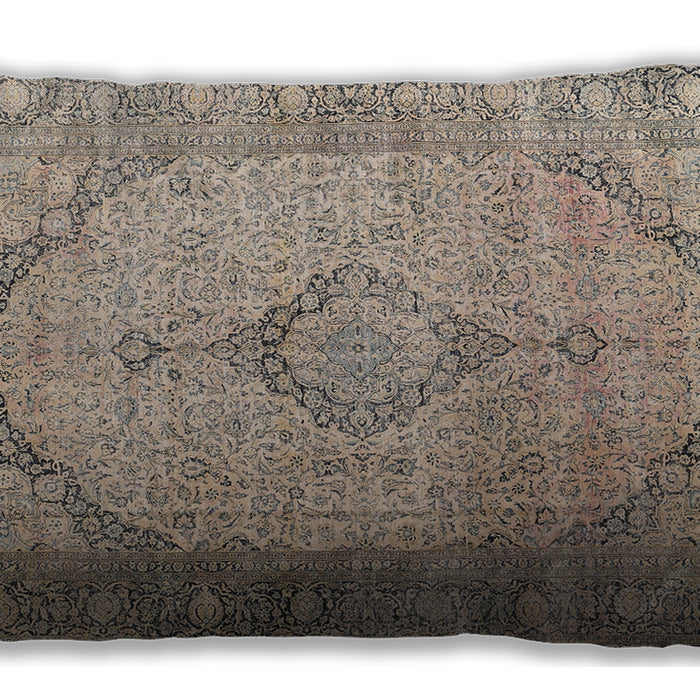 Traditional Classic Rectangular Brown Lumbar Throw Pillow, 13 inch by 19 inch, lbtr3290