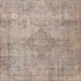 Square Traditional Dark Almond Brown Persian Rug, tr3291