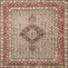 Round Machine Washable Traditional Brown Rug, wshtr3293