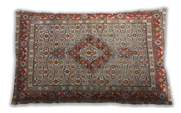 Traditional Classic Rectangular Brown Lumbar Throw Pillow, 13 inch by 19 inch, lbtr3293