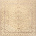 Round Machine Washable Traditional Sandy Brown Rug, wshtr3294