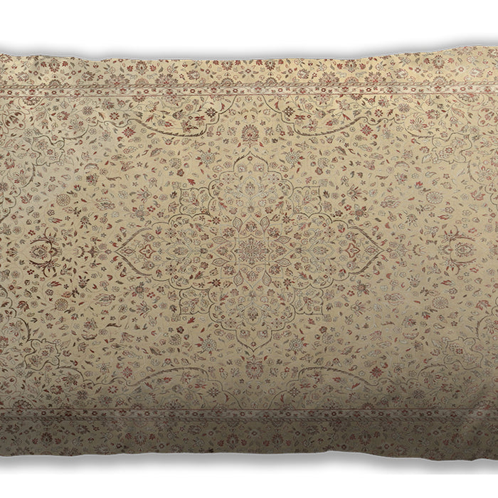 Traditional Classic Rectangular Sandy Brown Lumbar Throw Pillow, 13 inch by 19 inch, lbtr3294