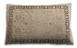 Traditional Classic Rectangular Khaki Gold Lumbar Throw Pillow, 13 inch by 19 inch, lbtr3295