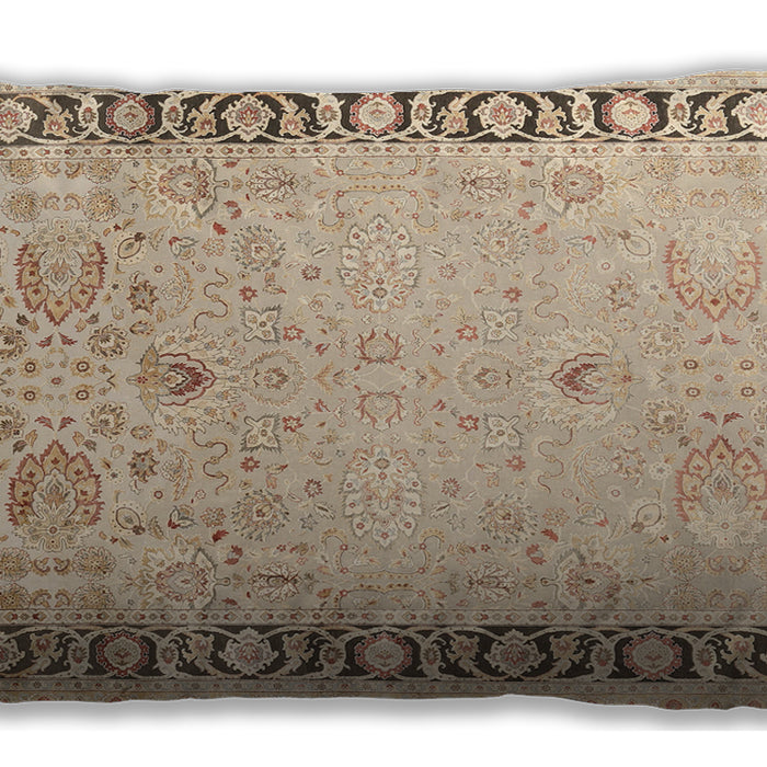 Traditional Classic Rectangular Khaki Gold Lumbar Throw Pillow, 13 inch by 19 inch, lbtr3295