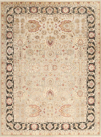 Machine Washable Traditional Khaki Gold Rug, wshtr3295