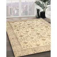 Traditional Khaki Gold Persian Rug, tr3296