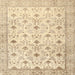 Square Traditional Khaki Gold Persian Rug, tr3296