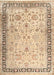 Machine Washable Traditional Brown Gold Rug, wshtr3297