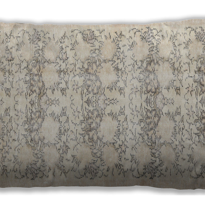 Traditional Classic Rectangular Light French Beige Brown Lumbar Throw Pillow, 13 inch by 19 inch, lbtr3298