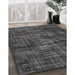 Machine Washable Traditional Charcoal Black Rug in a Family Room, wshtr3299