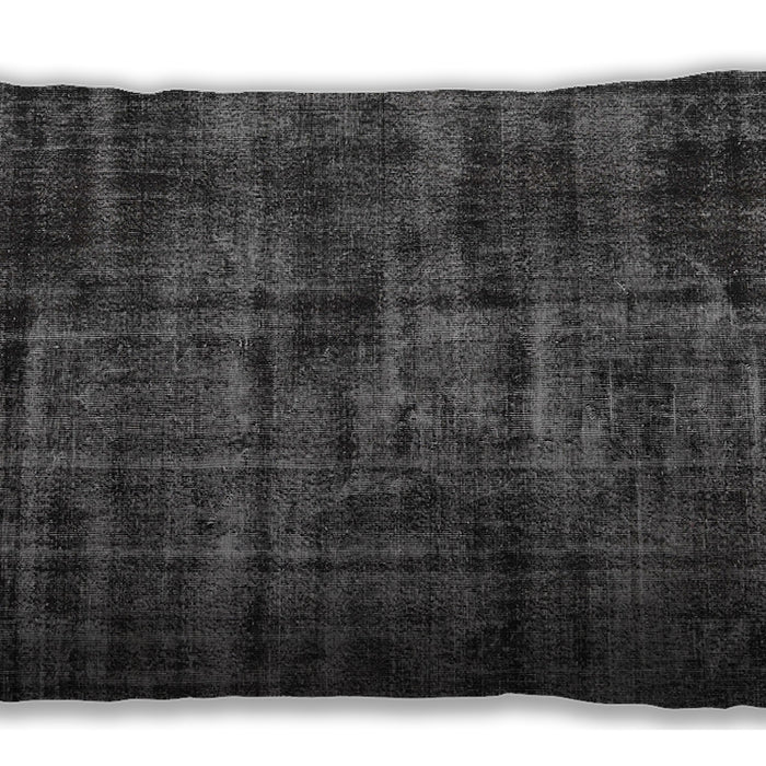 Traditional Classic Rectangular Charcoal Black Lumbar Throw Pillow, 13 inch by 19 inch, lbtr3299