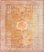 Machine Washable Traditional Orange Rug, wshtr329