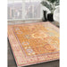 Traditional Orange Persian Rug in Family Room, tr329