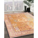 Machine Washable Traditional Orange Rug in a Family Room, wshtr329