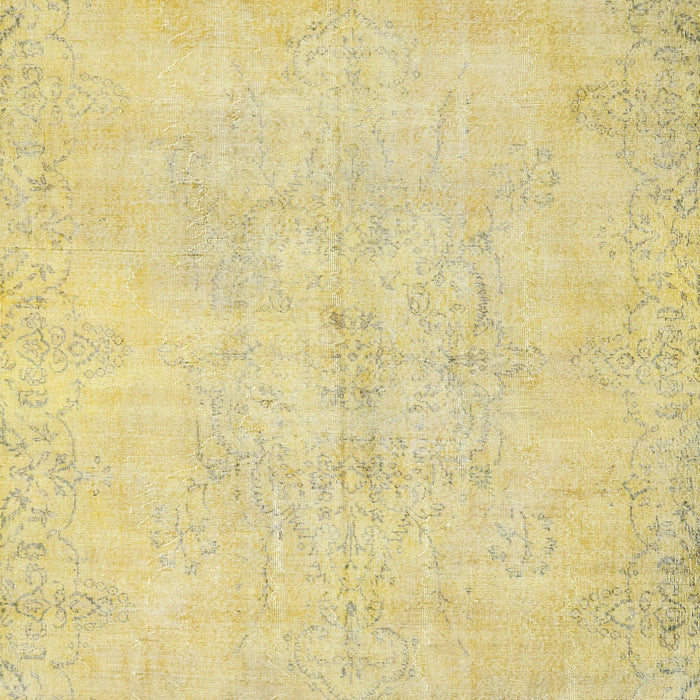 Machine Washable Traditional Metallic Gold Rug, wshtr3300