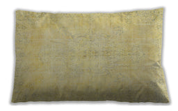 Traditional Classic Rectangular Metallic Gold Lumbar Throw Pillow, 13 inch by 19 inch, lbtr3300