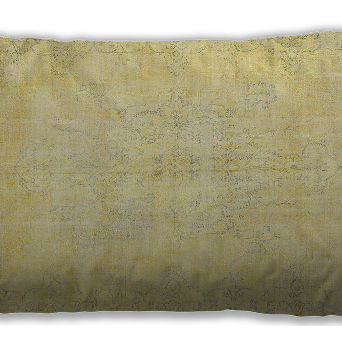 Traditional Classic Rectangular Metallic Gold Lumbar Throw Pillow, 13 inch by 19 inch, lbtr3300