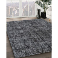 Traditional Charcoal Black Persian Rug, tr3303