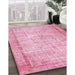 Traditional Dark Pink Persian Rug in Family Room, tr3305