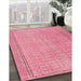 Machine Washable Traditional Pink Rug in a Family Room, wshtr3306