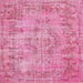 Square Traditional Hot Pink Persian Rug, tr3307