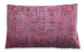 Traditional Classic Rectangular Hot Pink Lumbar Throw Pillow, 13 inch by 19 inch, lbtr3307