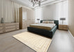 Machine Washable Traditional Brown Rug in a Bedroom, wshtr3308