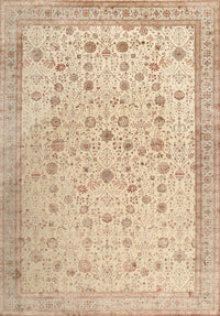 Machine Washable Traditional Brown Rug, wshtr3309