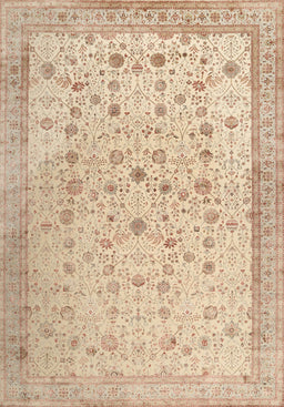 Machine Washable Traditional Brown Rug, wshtr3309