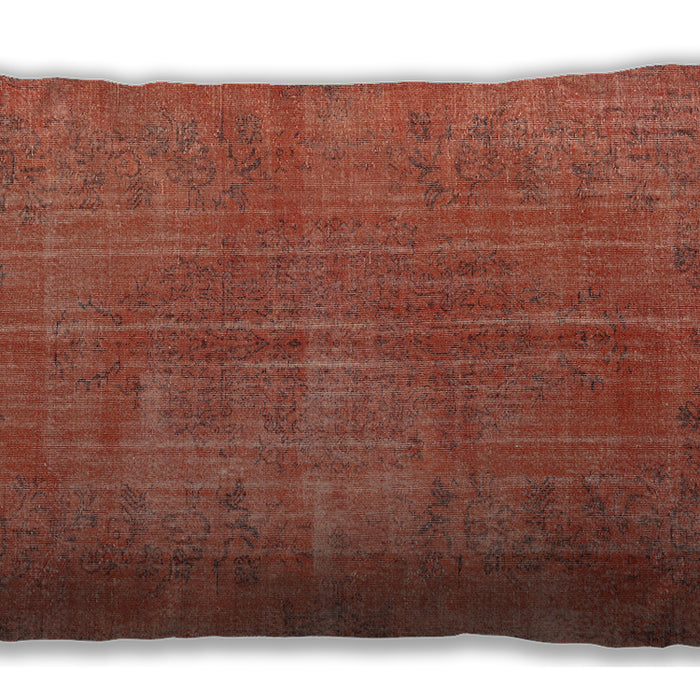 Traditional Classic Rectangular Red Lumbar Throw Pillow, 13 inch by 19 inch, lbtr3310