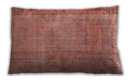 Traditional Classic Rectangular Salmon Pink Lumbar Throw Pillow, 13 inch by 19 inch, lbtr3311