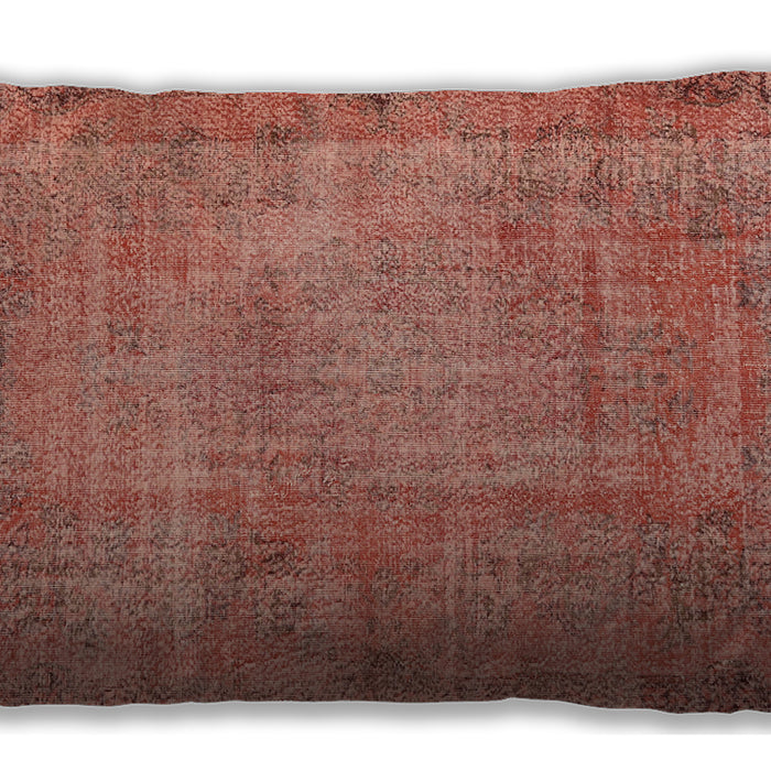 Traditional Classic Rectangular Salmon Pink Lumbar Throw Pillow, 13 inch by 19 inch, lbtr3311