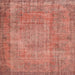 Square Traditional Salmon Pink Persian Rug, tr3311