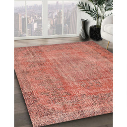 Machine Washable Traditional Salmon Pink Rug in a Family Room, wshtr3311