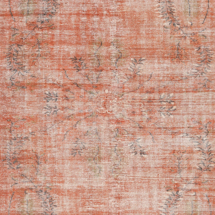Machine Washable Traditional Orange Rug, wshtr3313
