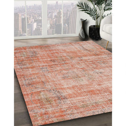 Machine Washable Traditional Orange Rug in a Family Room, wshtr3313