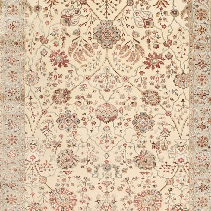 Machine Washable Traditional Gold Rug, wshtr3317