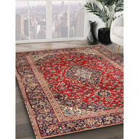 Traditional Saffron Red Medallion Rug, tr3319