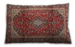 Traditional Classic Rectangular Saffron Red Lumbar Throw Pillow, 13 inch by 19 inch, lbtr3319