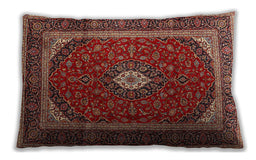 Traditional Classic Rectangular Copper Red Pink Lumbar Throw Pillow, 13 inch by 19 inch, lbtr3320